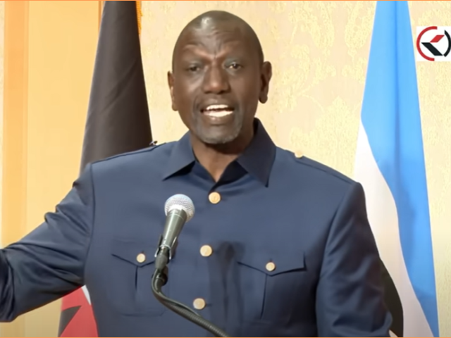 Kenyan president William Ruto addresses his compatriots in Japan in February 2024.