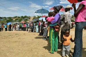 Namibians queue at a voting station near Windhoek during the November 2009 elections. Photo: AFP/Rodger Bosch