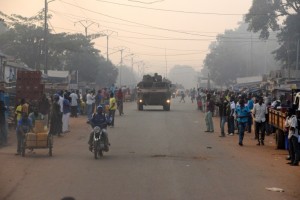 French soldiers patrol the streets of the Central African Republic's capital Bangui. Photo: AFP/Pacome Pabandji