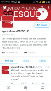 L'Agence France Presque, une parodie de l'Agence France-Presse