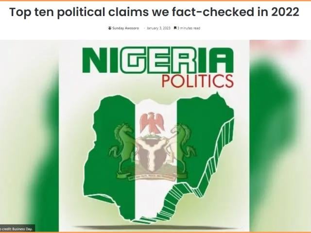 Top 2022 Nigeria fact-checks by Dubawa