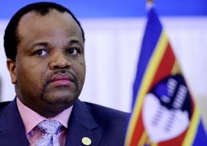 Swaziland's King Mswati III looks on at the opening ceremony of a Southern African Development Community (SADC) summit in Luanda. Photo: AFP/Stephane de Sakutin