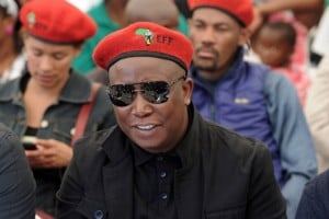 Julius Malema, the "commander-in-chief" of South Africa's Economic Freedom Fighters, says he can prove the party has 400,000 members. Photo: AFP/Stephane de Sakutin
