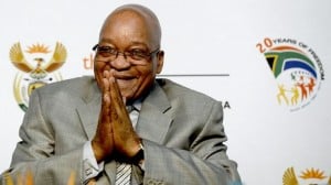 A file photo taken on October 3, 2013 shows South Africa President Jacob Zuma gesturing during the opening ceremony of the first national Broad-Based Black Economic Empowerment (B-BBEE) summit in Midrand. Photo: AFP/Stephane de Sakutin
