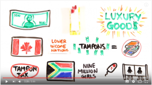 A screenshot of the YouTube video, titled "Should You Stop Wearing Tampons?"
