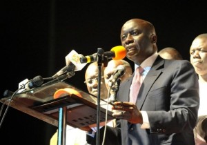 Idrissa Seck, ancien maire de Thiès, en janvier 2012, lors de son investiture à l'élection présidentielle qui s'est tenue un mois plus tard. Photo AFP