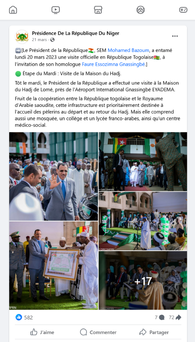 Capture 04 Meta check relu CS Niger-politique-demission-Mohamed Bazoum