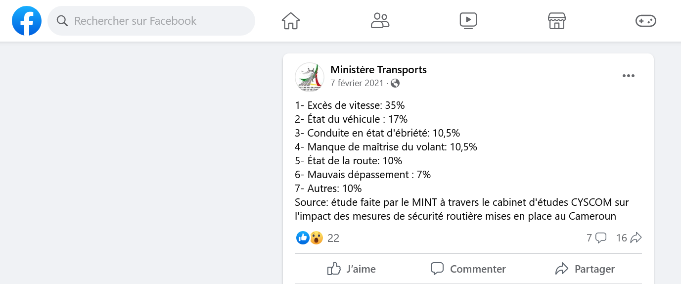 Capture d'ecran 1 fact-check relu CS Cameroun-transports-routes-accidents