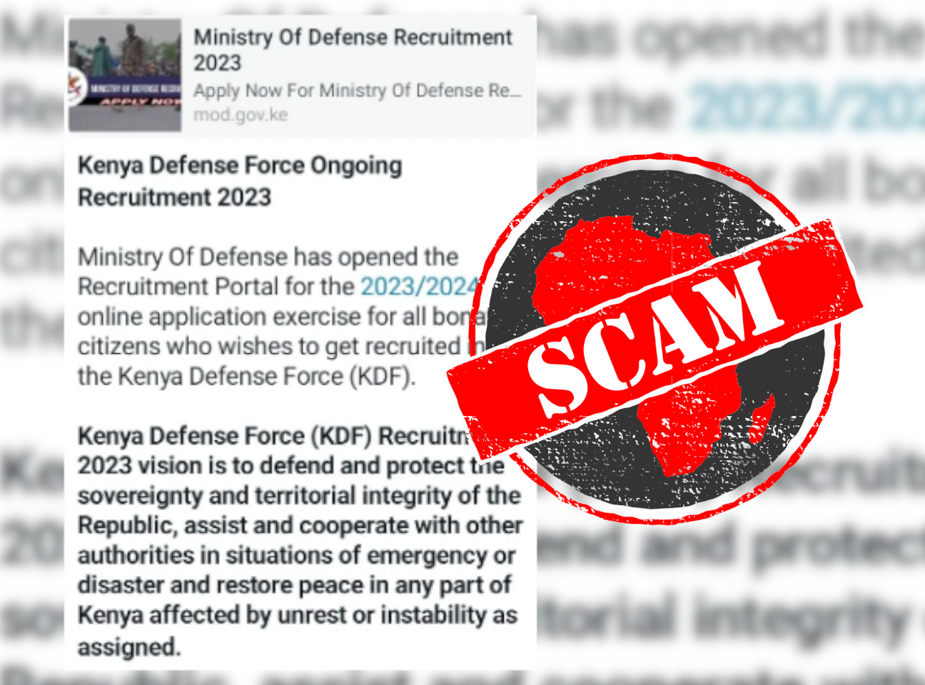DefenceForceKenya_Scam