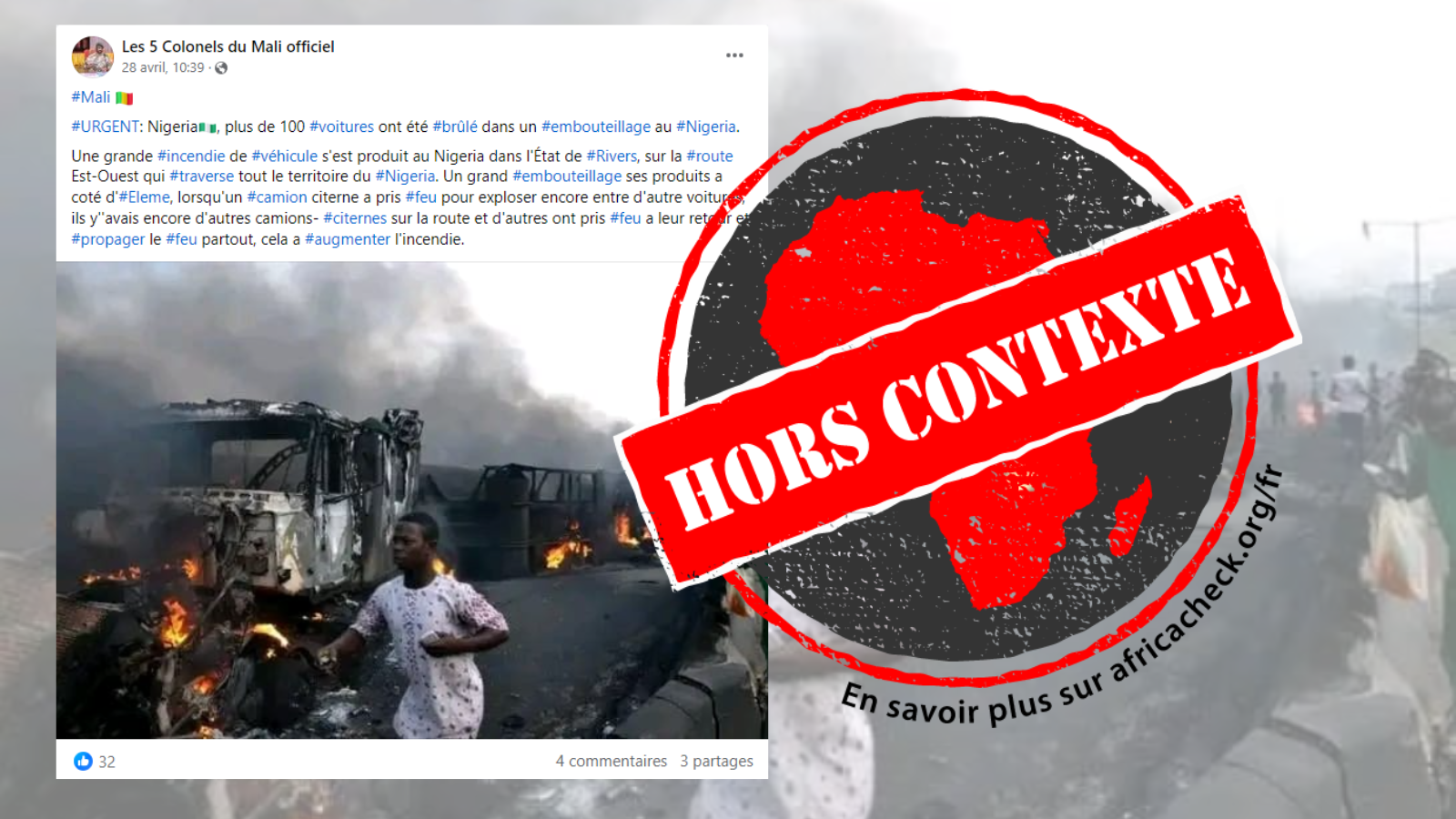 Capture d'écran de la publication