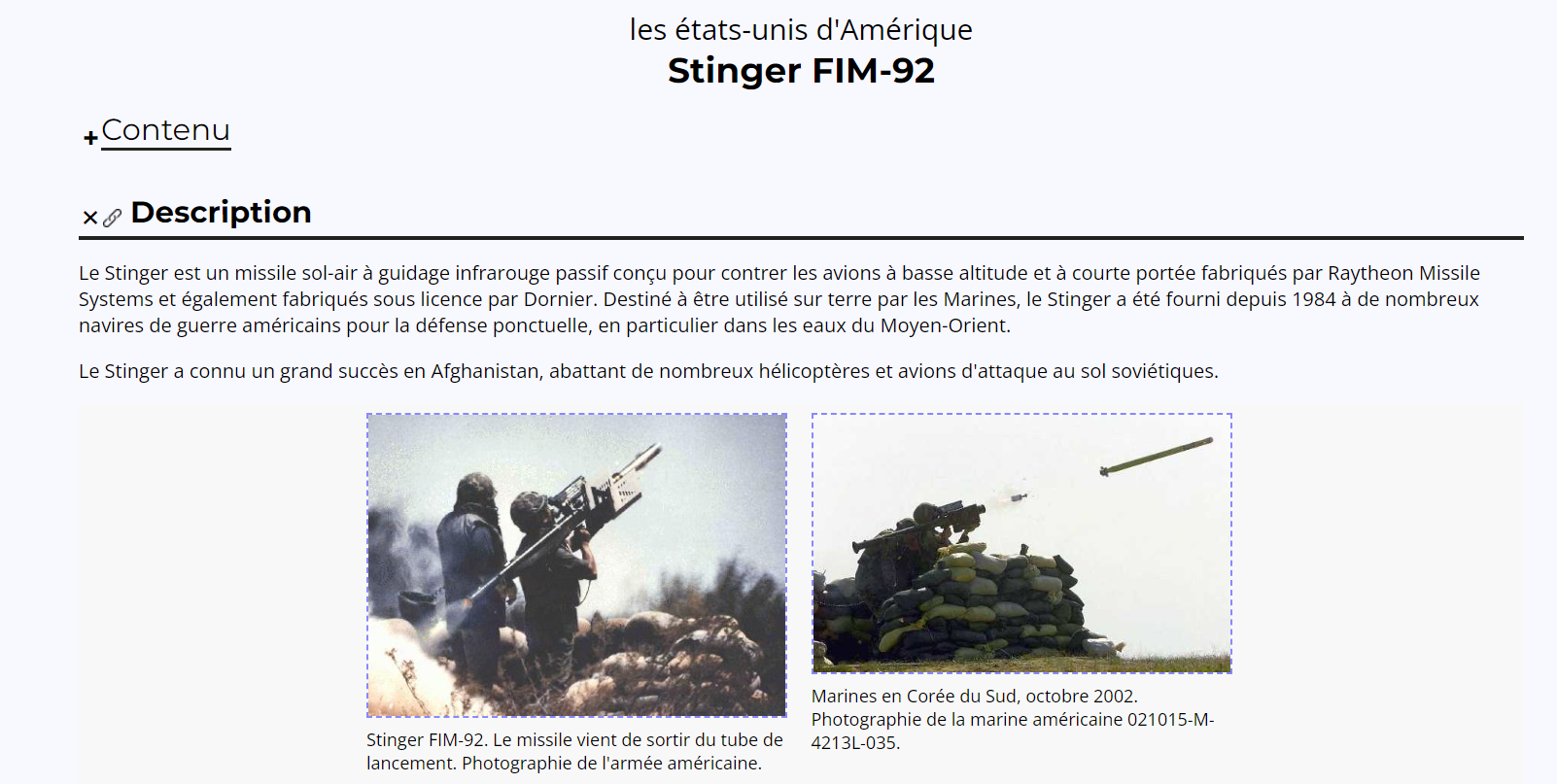 Capture d'écran de la publication