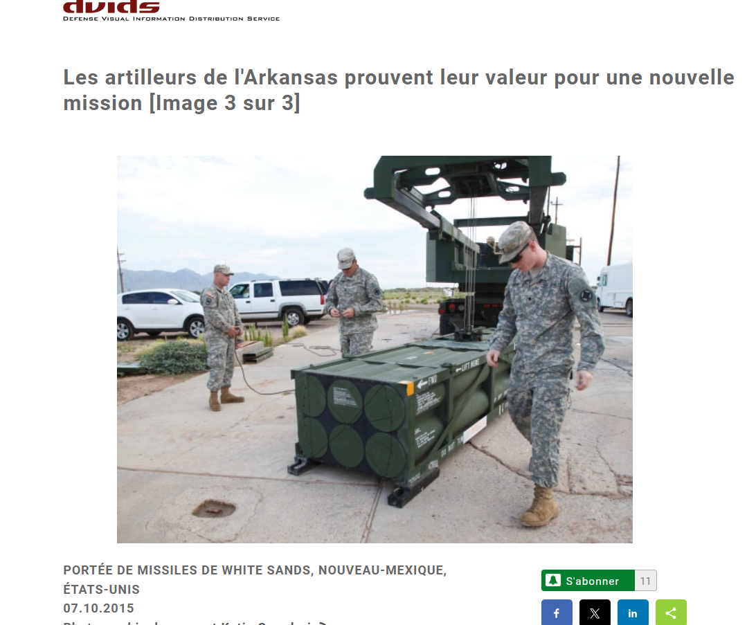 Capture d'écran de la publication