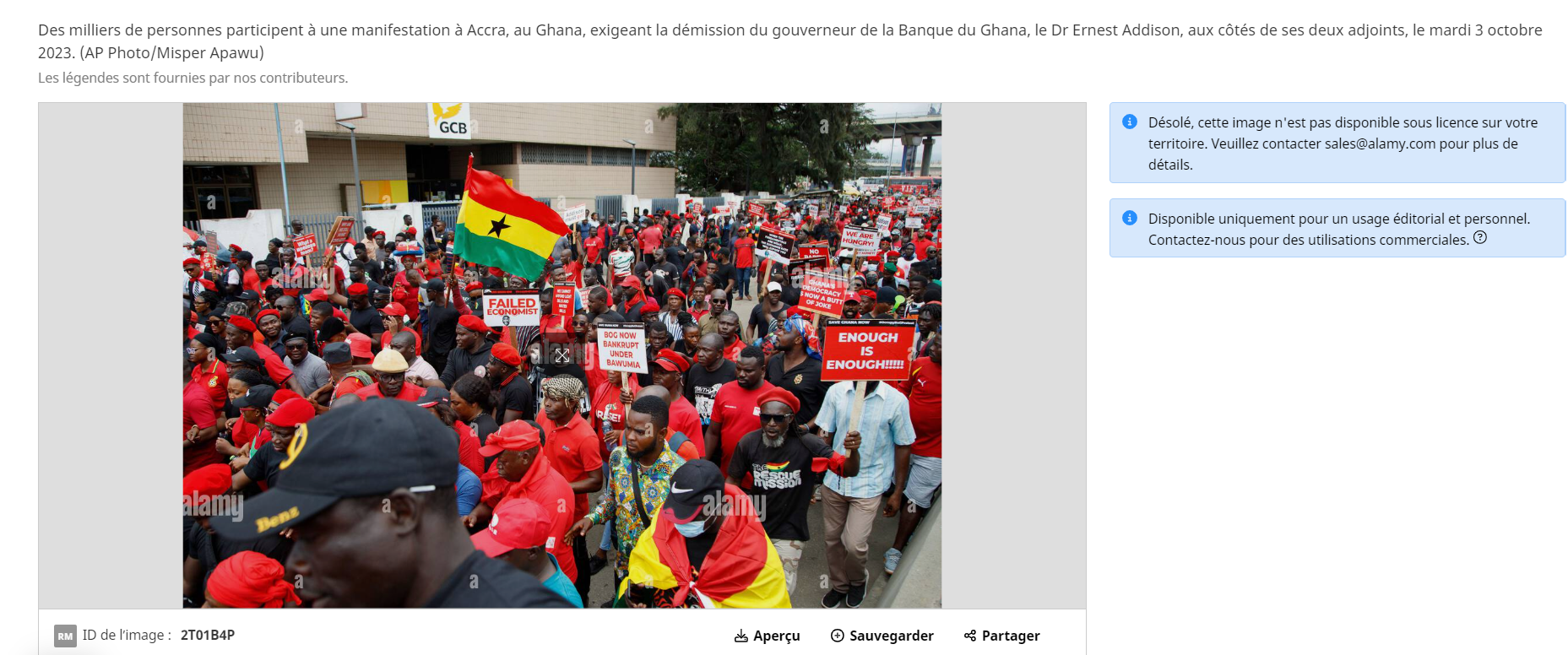 Capture d'écran de la publication