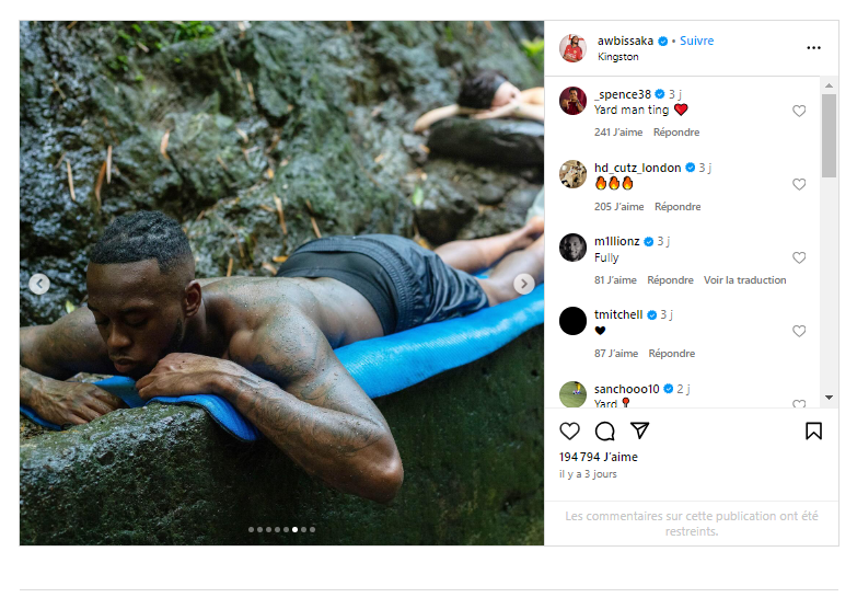 Capture d'écran de la publication