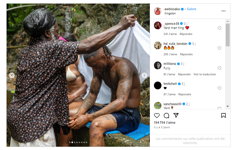 Capture d'écran de la publication