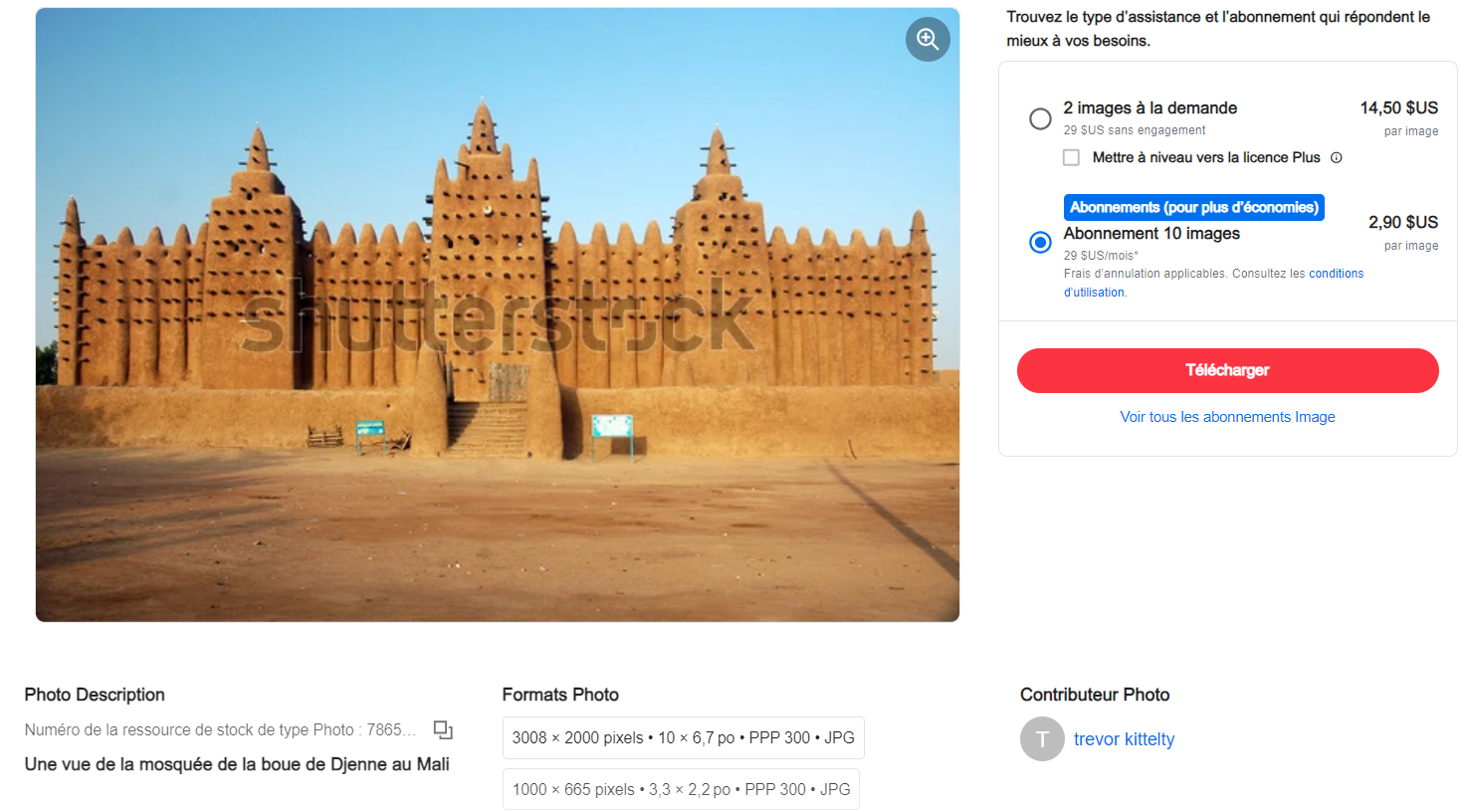 Capture d'écran de la publication