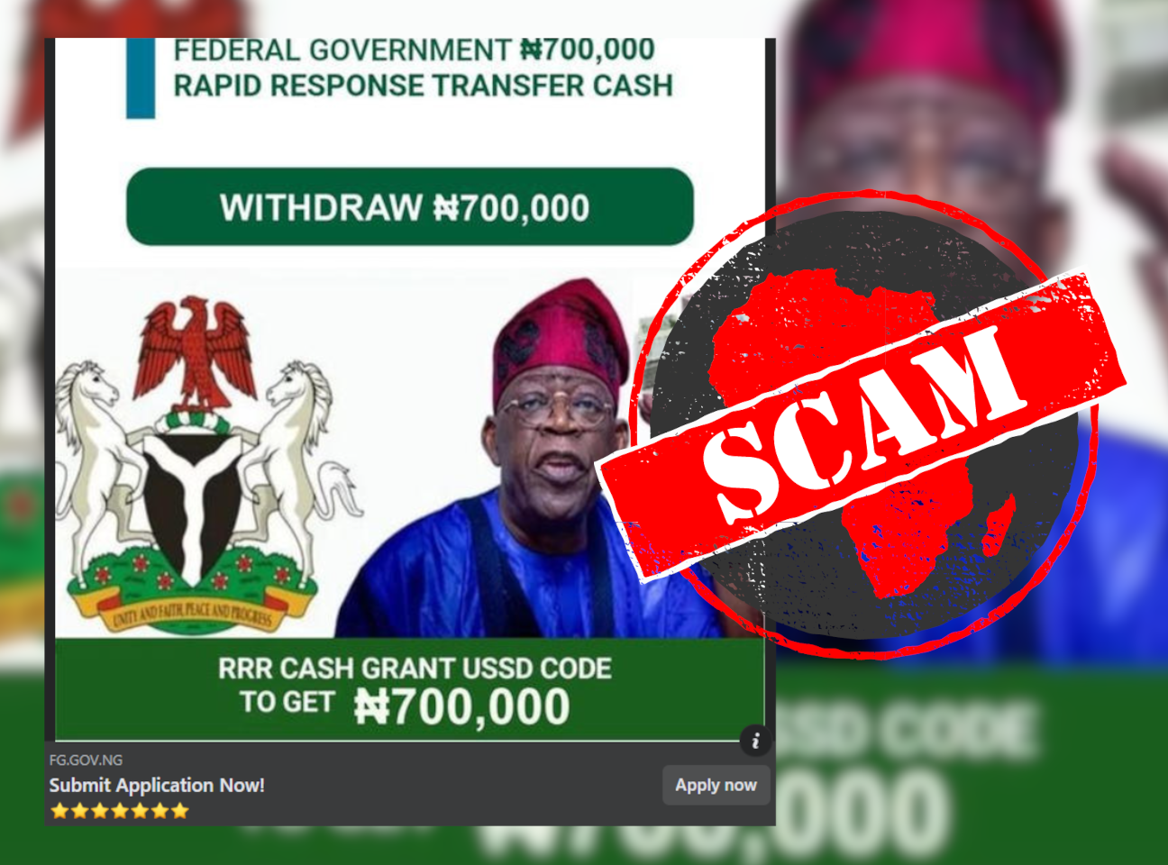 Ignore Facebook posts claiming Nigerian government is giving out 