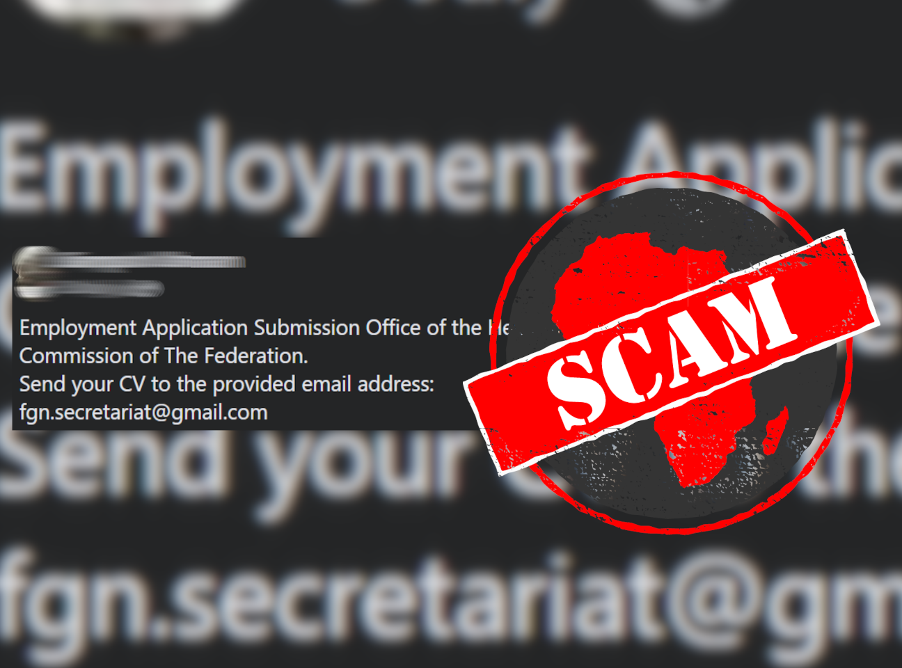 Scam alert! Nigeria’s federal civil service commission isn’t