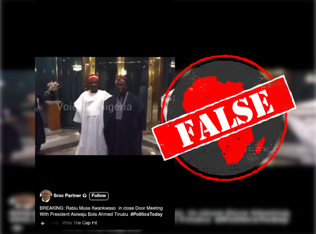 False claim about Rabiu Kwankwaso changing parties.