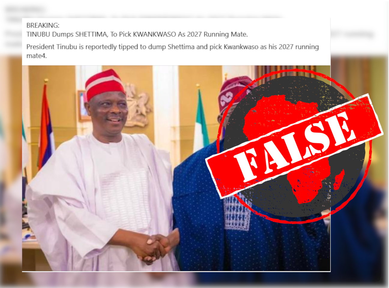 Bola Tinubu has not chosen Rabiu Kwankaso as his 2027 running mate.