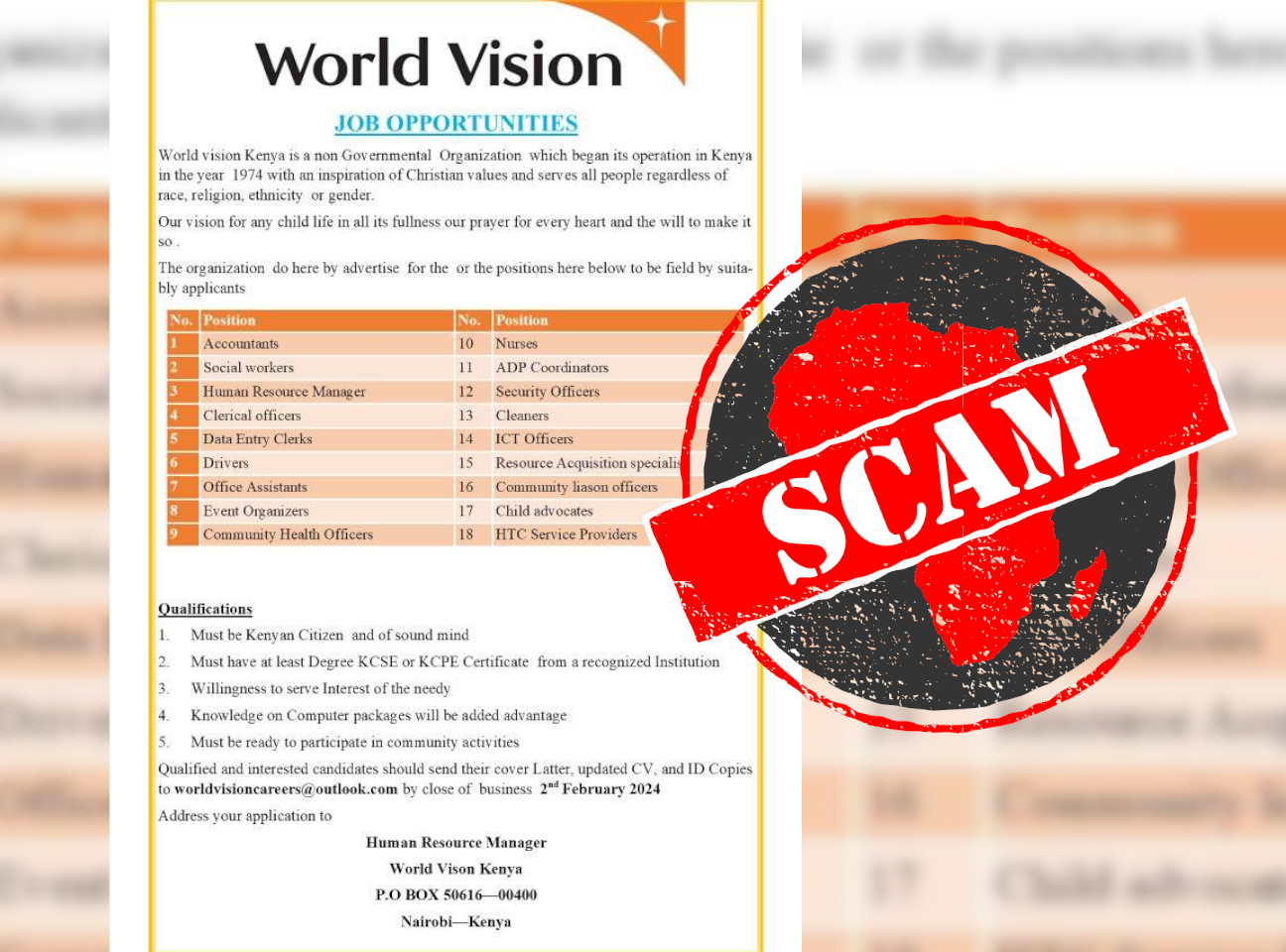 WorldVisionJob_Scam