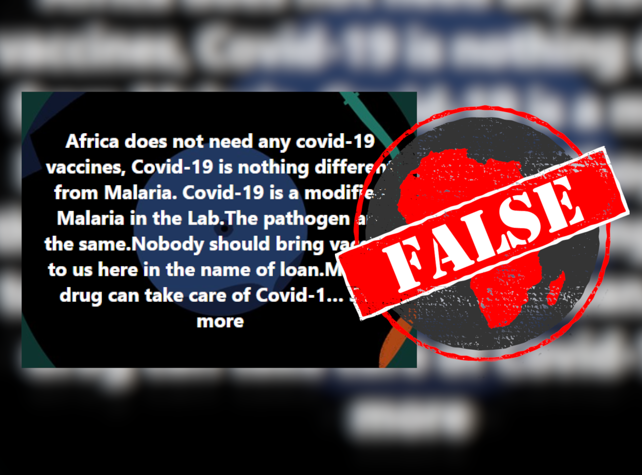 Covid-19 not malaria