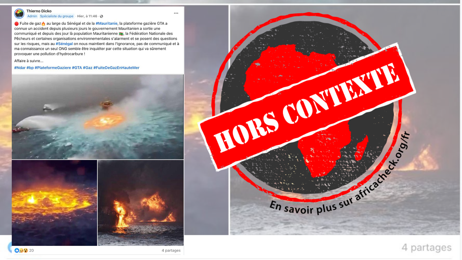 Capture d'écran de la publication