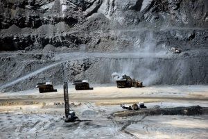 Vue de la mine de diamant de Jwaneng au Botswana en octobre 2016. Photo AFP.