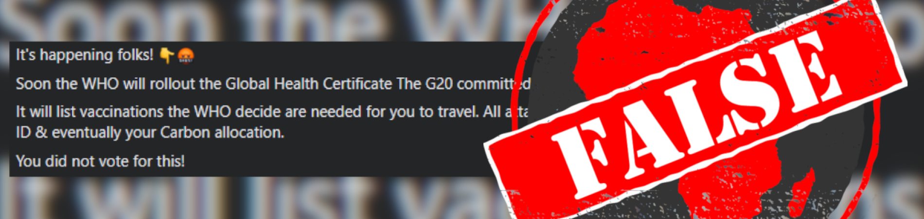 There is no World Health Organization global health certificate