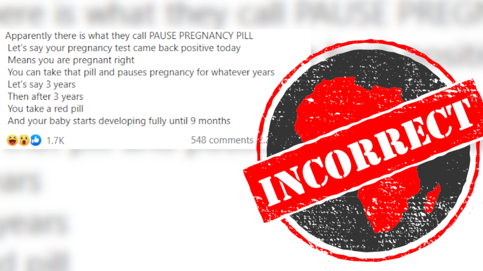 No pill able to ‘pause’ a pregnancy - Africa Check