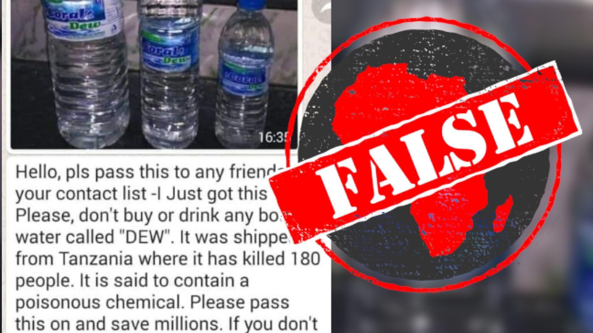 ‘Poisoned’ Dew bottled water hoax still being shared online Africa Check