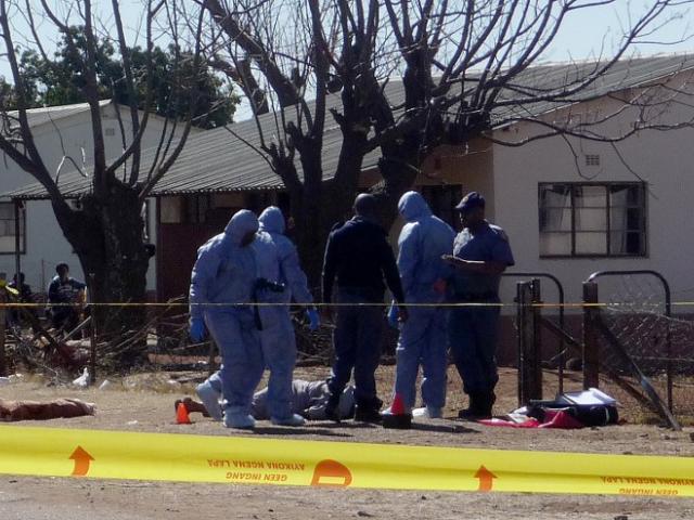 Forensic team at a crime scene