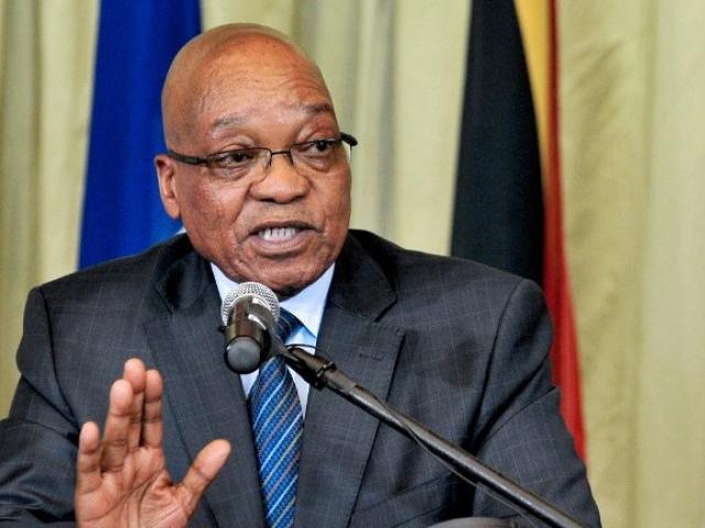 South African President Jacob Zuma speaks at a press conference on 14 October 2013: Photo: AFP/Alexander Joe
