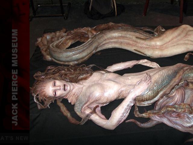 Mermaid props on display in the Jack Pierce Memorial Museum in Hollywood.