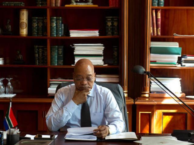 President Jacob Zuma, said to be preparing his speech ahead of the 2015 State of the Nation Address in parliament. Photo: Department of Communications