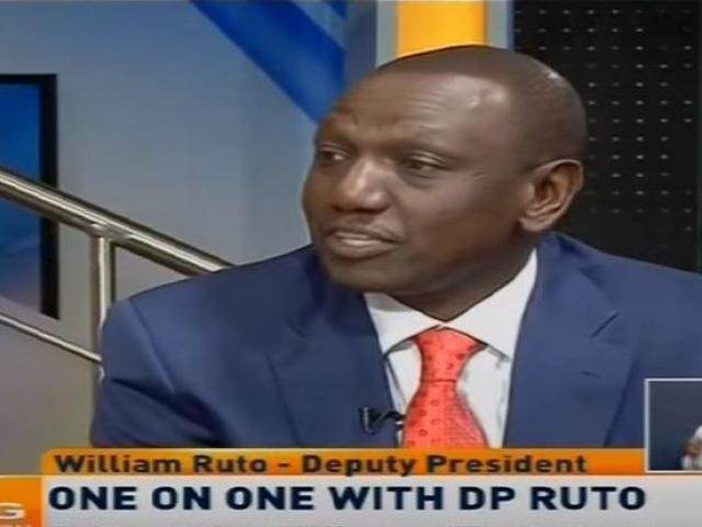 A screengrab of Kenya deputy president William Ruto in interview on 16 May 2017. Photo: YouTube/CitizenTV