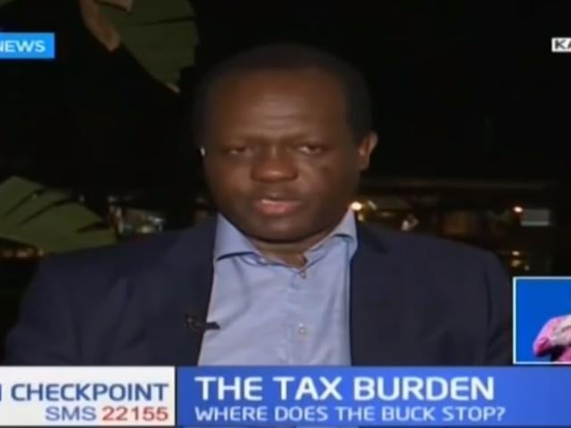A screengrab of Jubilee Party secretary-general Raphael Tuju during the news interview on KTN station.
