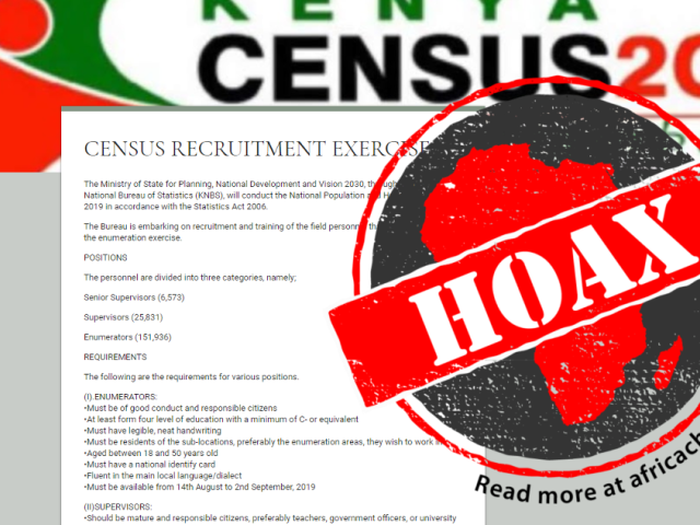 Kenyan census hoax advert