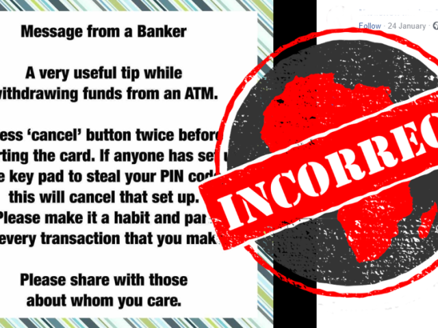 Message from banker