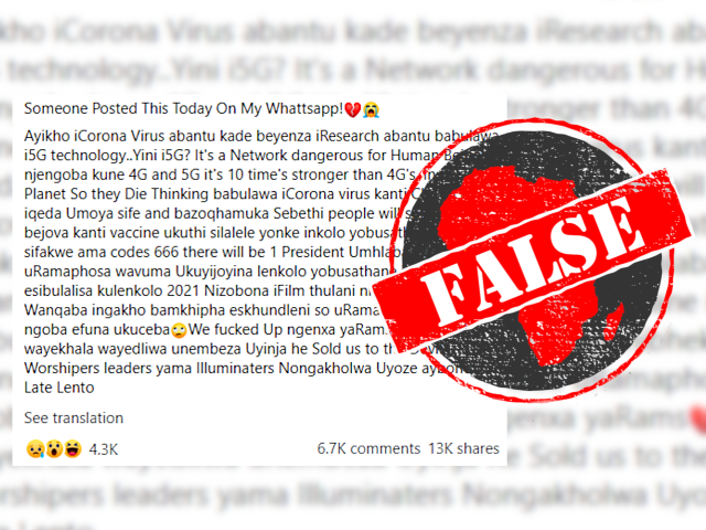 Facebook 5g caused coronavirus