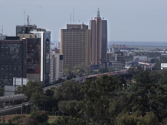 Aerial view of Nairobi