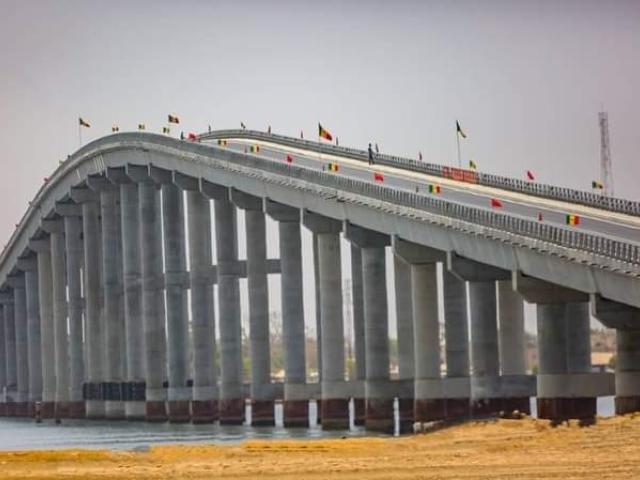 Pont de Foundiougne, inauguré le 26 mars 2022. (Crédit photo : Ageroute Sénégal)