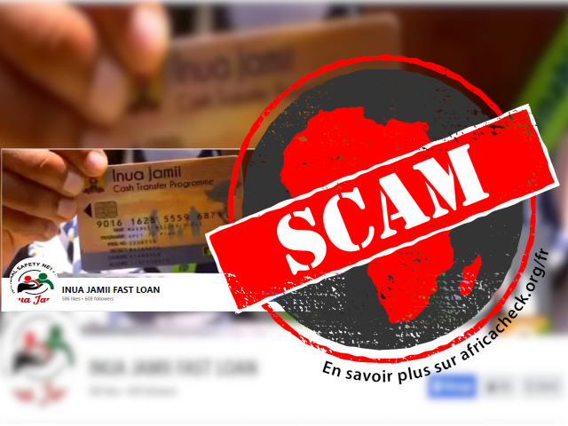 Kenya inua jamii scam page