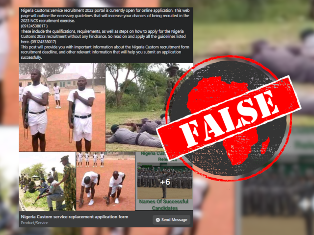 No, Nigeria Customs Service isn&rsquo;t recruiting, ignore fake online 