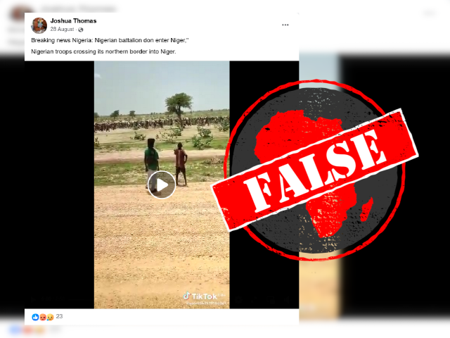 False claim about a Nigerian battalion