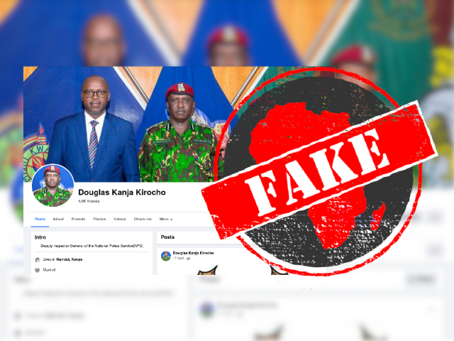 Fake Douglas Kanga Facebook profile