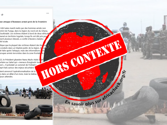 Capture d'ecran de la publication avec tampon pour l'article Ghana-attaque-RCI