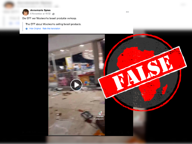 False claim about a video of looting in a mall