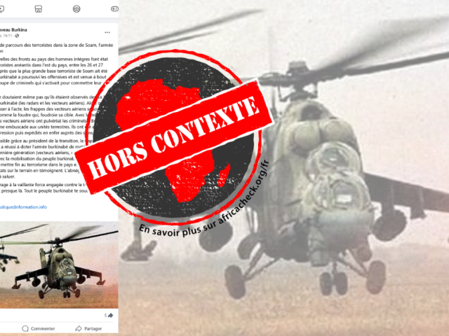 Capture d'écran de la publication avec tampon pour l'article Burkina-armée-djihadistes-ratissage-Soam.