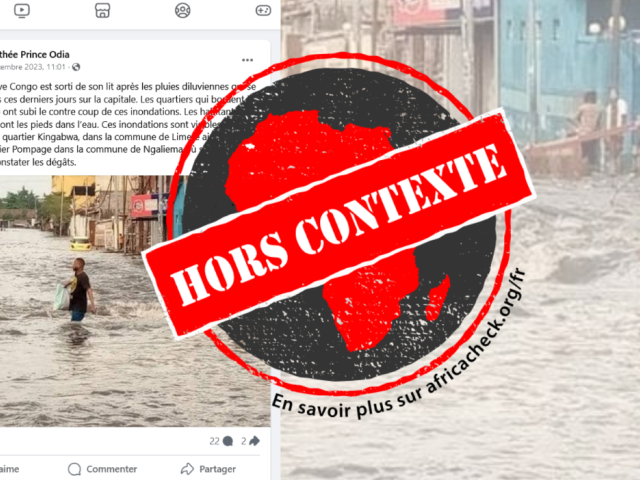 Capture d'écran de la publication avec tampon pour l'article RDC-inondations-2023 (avec une photo prise à Kinshasa en mars 2021).
